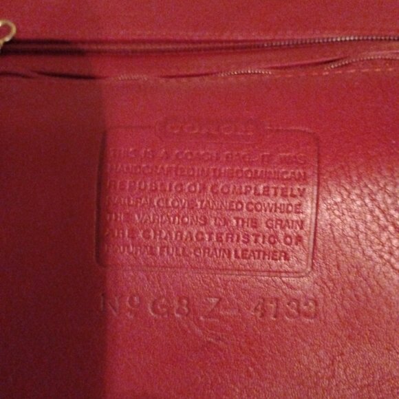 ❤️ COACH Red 4133 Waverly Bag + Red Coach Fob - Picture 7 of 10